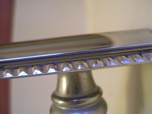 metal razor close up